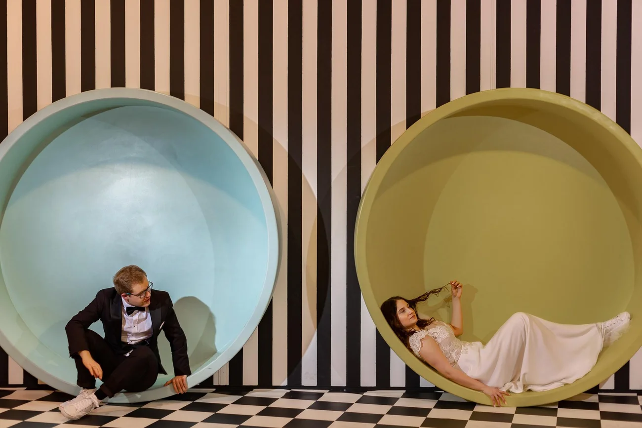 Nowożeńcy w behappy