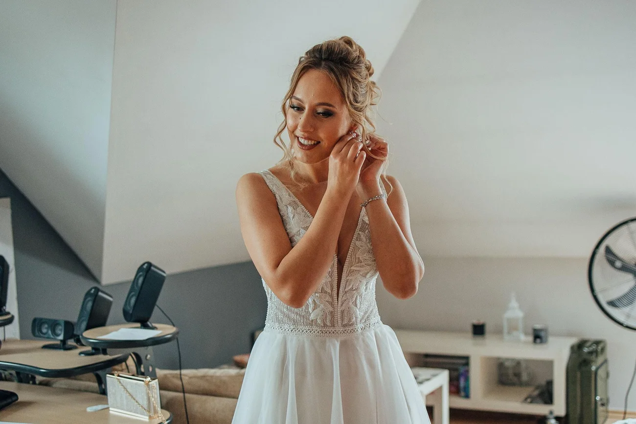 kolczyki pani młodej