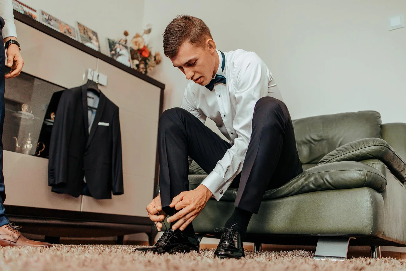 Mateusz podczas przygotowań