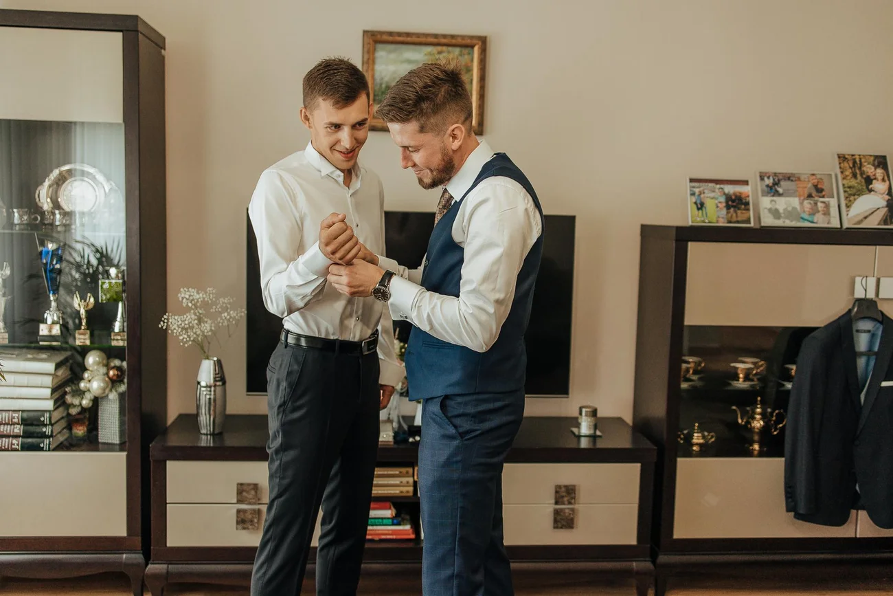 Pan młody ze świadkiem