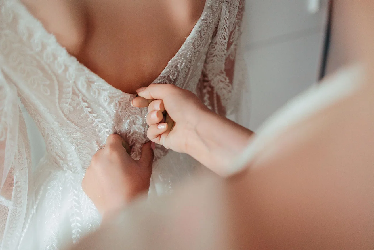 Suknia ślubna- detal