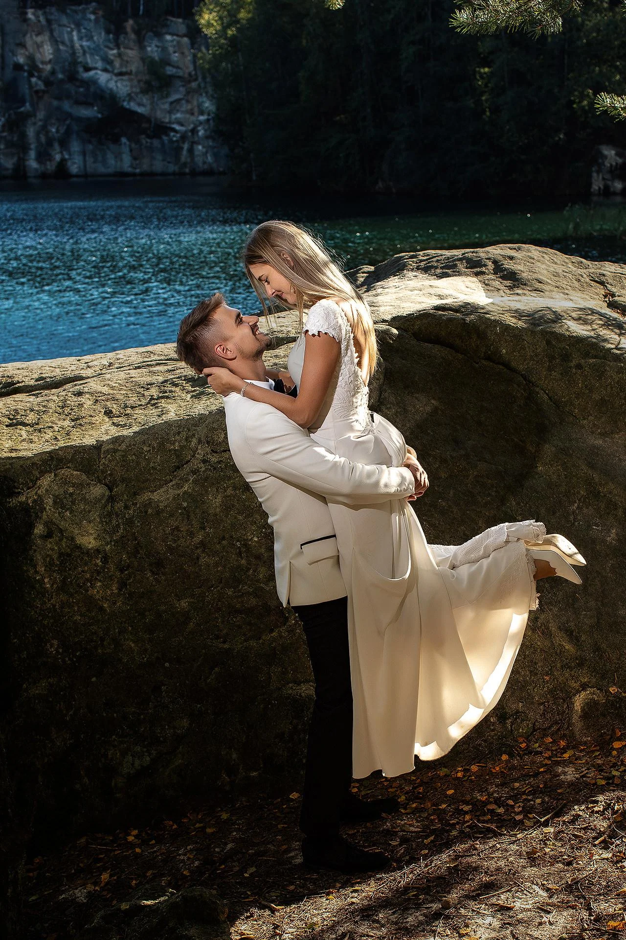 Wspinaczka po skałach Adršpach