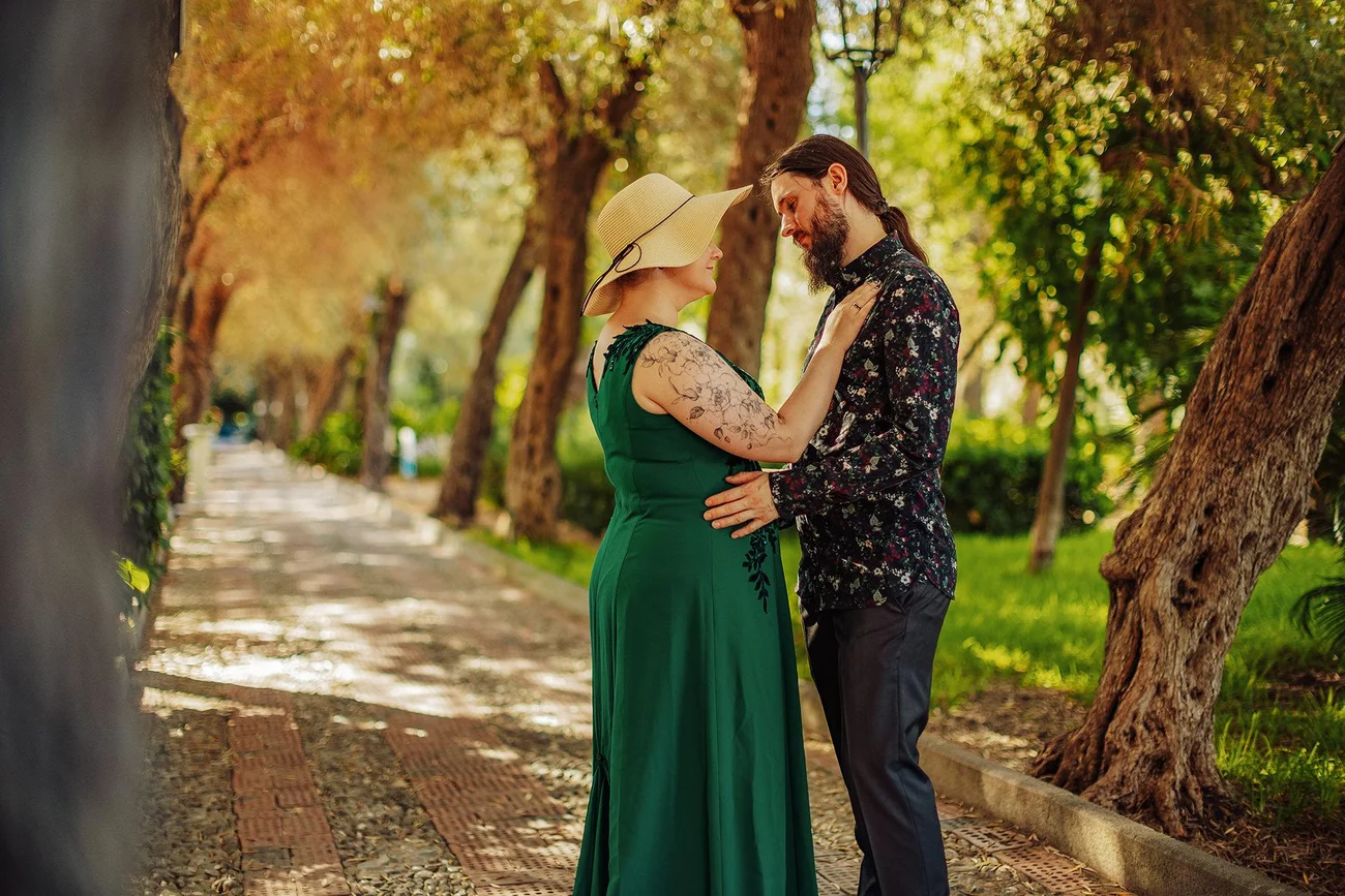 Sesja w parku na Sycylii