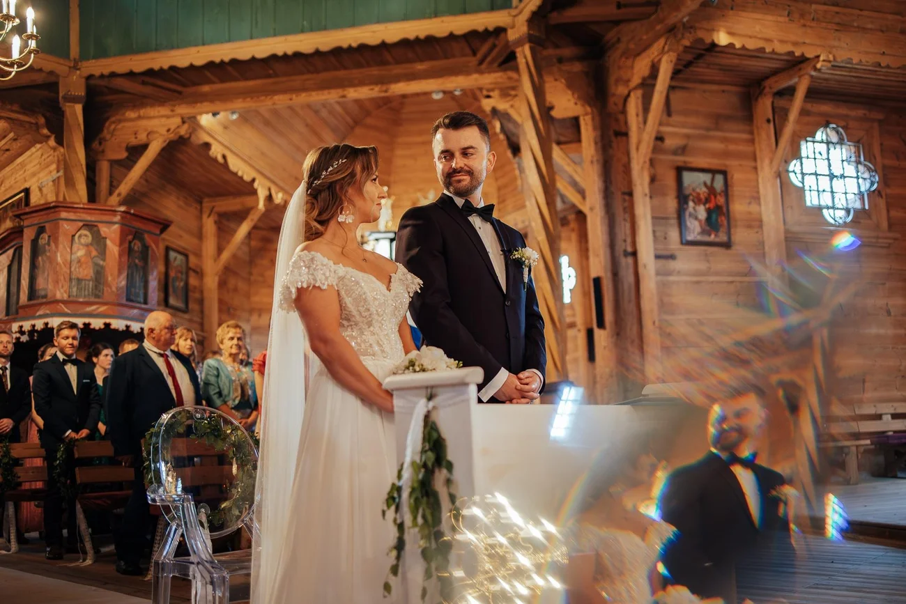 Uśmiech nowożeńców