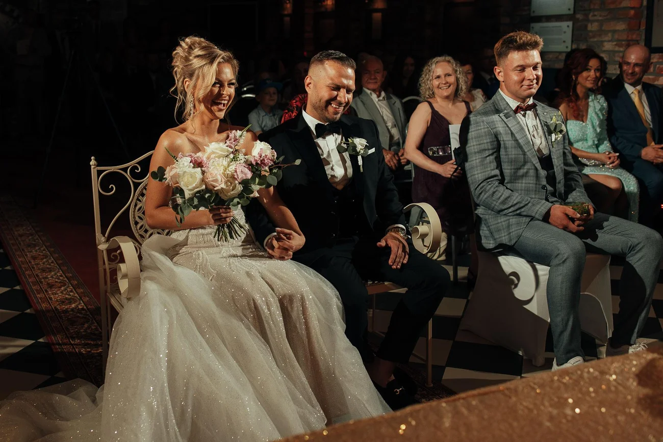 Radość podczas ceremonii