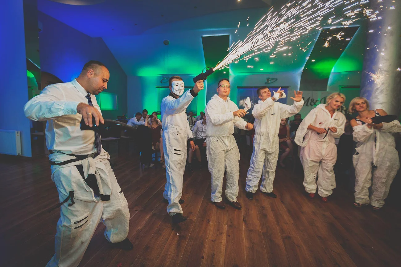 Wyrzutnia co2 na weselu