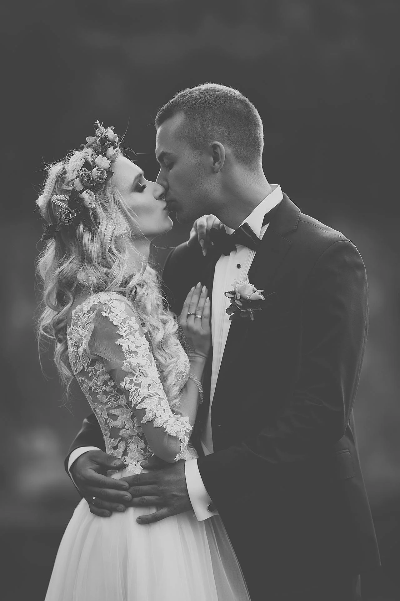 Romantyczny portret pary młodej